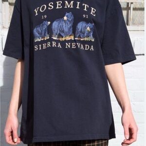 Brandy Melville Yosemite Sierra Nevada Navy T-Shirt